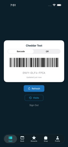 Envy Sports Club interface — actual App Store screenshot
